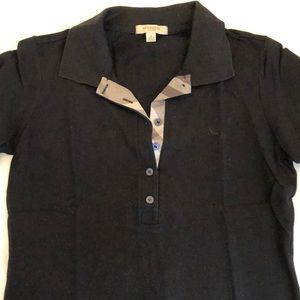 Burberry black short sleeve polo